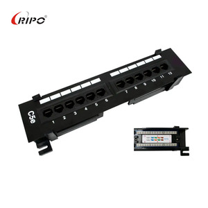 RIPO 12端口Cat5e屏蔽接线板 | 金属机架安装 | 无工具安装 | RoHS/ul认证 - Product Image 2