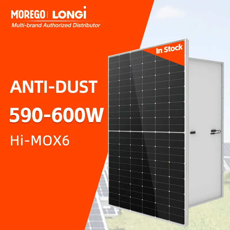 Longi Солнечный HI-MOX6 Противопыльный фотоэлектрический модуль 590 Вт 595 Вт 600 Вт солнечные панели 600 Вт без шины и рамы