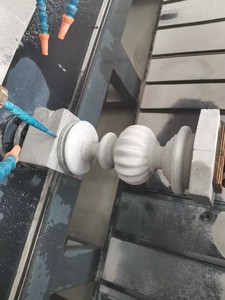 3d柱柱旋转雕刻切割双头石工4轴数控刳刨机带锯 - Product Image 4