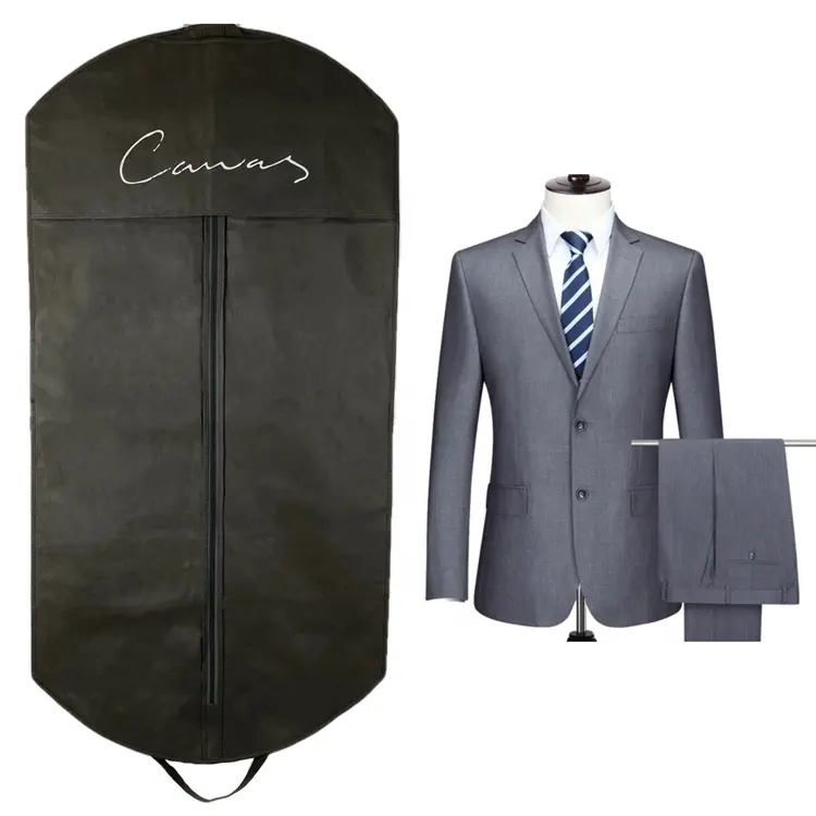 Durable PP Non-Woven Fabric Gown Garment Bag Dress and Suit Cover with Logo Printing Dust Bag for Dresses for Men and Women