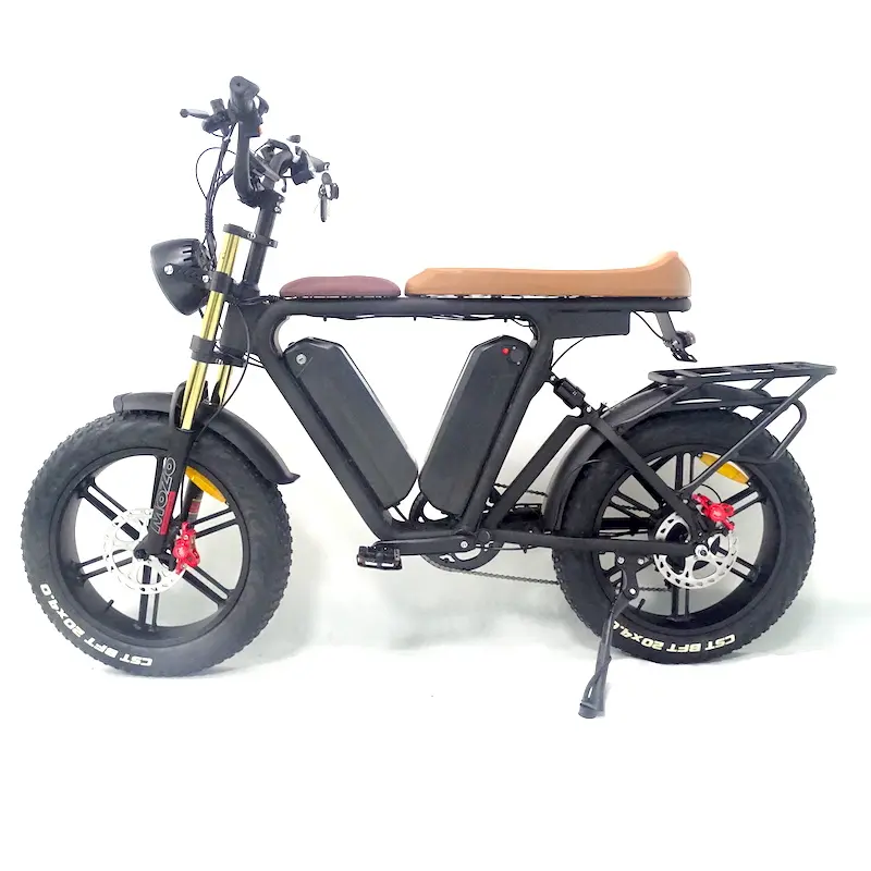 22Ah * 2デュアルバッテリーEbike48V1000Wモーター20インチファットタイヤ電動フルサスペンションマウンテンEバイク