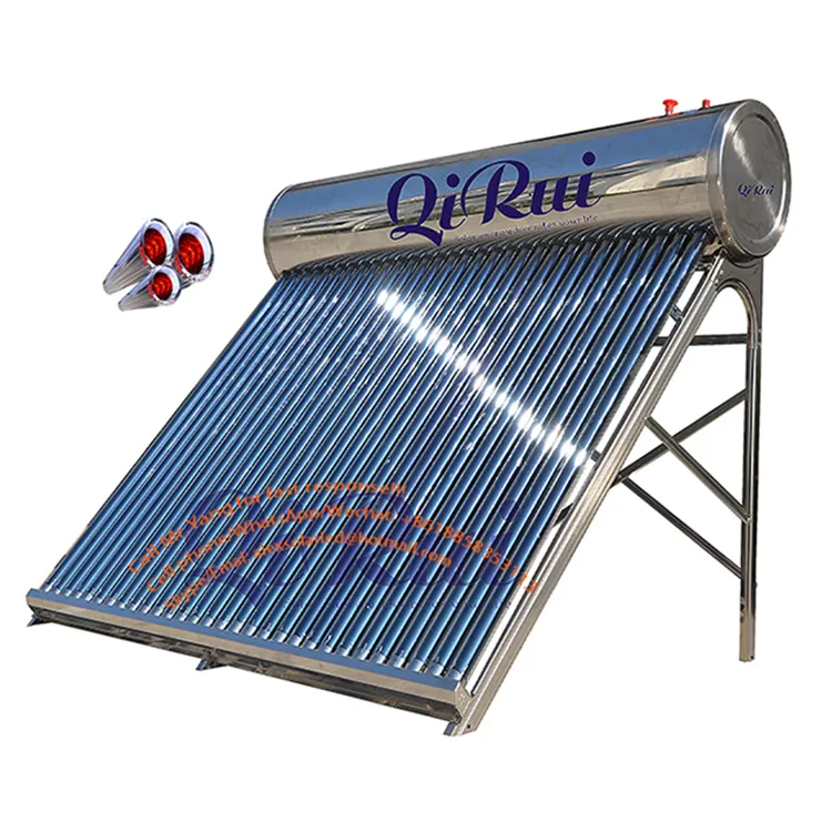 Completo 50L 100L 150L 200L 300L 500 litri pannello solare caldaia acqua calda tubo evacuato in acciaio inox riscaldatore di acqua solare