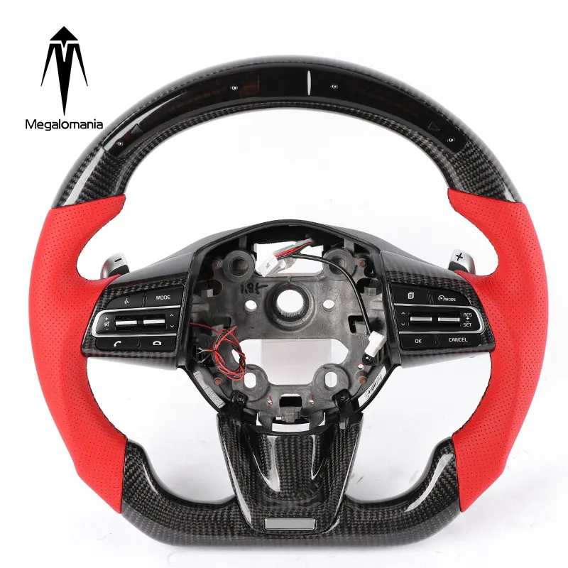 For Kia stinger gt carbon fiber Led Race Display carbon fiber LED steering wheel