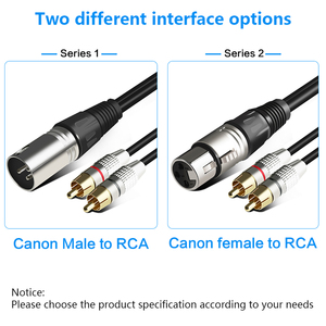 XLR Male/Female to 2 <strong>RCA</strong> Male Plug Stereo Audio Adapter Cable for Amplifier Mixing - Product Image 6