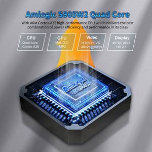 เครือข่าย X96mini สมาร์ททีวีกล่อง4K HD แอนดรอยด์11หน่วยประมวลผล Quad Core S905W2แรม8GB และรอม64GB - Product Image 3