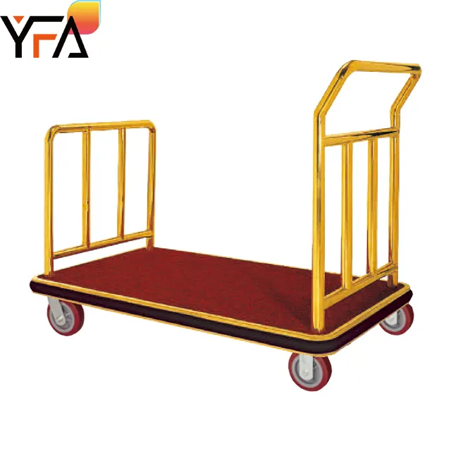 Offre Spéciale chariot à bagages de hall d'hôtel de haute qualité pour hôtel et station, chariot à bagages en acier inoxydable chariot chariot à prix d'usine