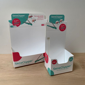Kunden spezifische Hochleistungs-POP-<span class=keywords><strong>Display</strong></span> box aus Wellpappe mit oberem Header und offenem Tablett für Merchandising, Größe und Design im Einzelhandel anpassbar