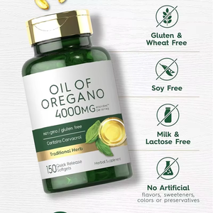 Nguồn nhà sản xuất dinh dưỡng oregano dầu tối đa tiềm năng viên nang Softgel chứa chiết xuất carvacrol Thúc đẩy sức khỏe tiêu hóa - Product Image 2