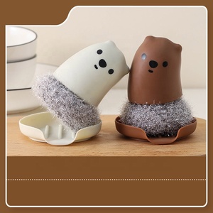 ポットブラシはポットウォッシュポットウォッシュディッシュクリーンスチールボールハンドル付きキッチン用品家庭用