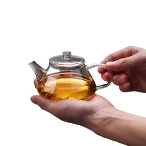 Bán hàng trực tiếp thiết kế cổ điển Mini thủy tinh chịu nhiệt ấm trà Set với bộ lọc rung cup ấm trà để sử dụng nhà - Product Image 5