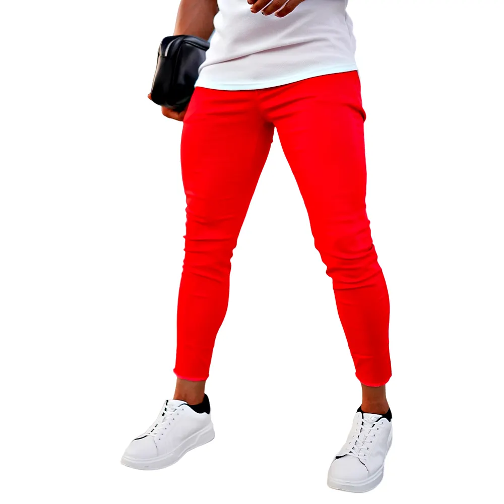 Gingtoo Couleur Unie Vintage Offre Spéciale Haute Qualité Denim Pantalon Hommes Skinny Jeans