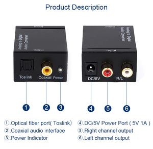 Multifunction <strong>Audio</strong> Digital <strong>to</strong> Analog <strong>Audio</strong> Converter <strong>Audio</strong> Extender Video Converter - Product Image 6