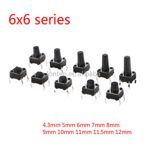 Interruttore a pulsante tattico personalizzato 6x6x6x5/4.3/6/7/8/9/10/11/12MM interruttore a pulsante 12V 4pin DIP Micro interruttore per TV/giocattoli/pulsante per uso domestico - Product Image 3