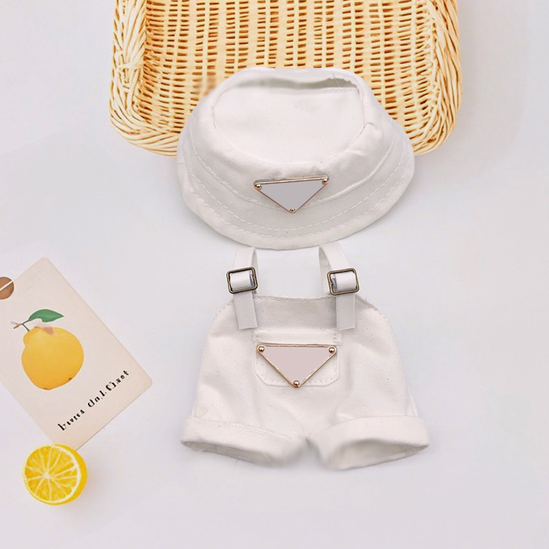White bucket hat + overalls (without doll)