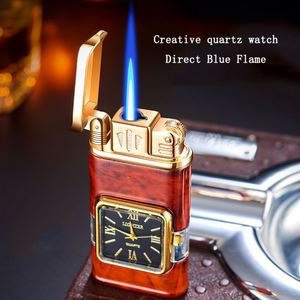 Creative Multifunctional Blue <strong>Clock</strong> <strong>Lighter</strong> Advanced Direct Charge <strong>with</strong> Personalized Features Gift for Camping - Product Image 3