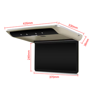 Pantalla LCD IPS de 14 pulgadas para coche, Monitor Android, reproductor MP5, montaje en techo, entrada HD de TV de techo abatible para autobús - Product Image 3