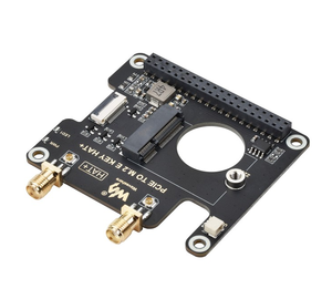 PCIe a M.2 E KEY HAT para Raspberry Pi 5 Compatible con NGFF (M.2 E Key) NIC inalámbrico compatible con conexión USB Bluetooth