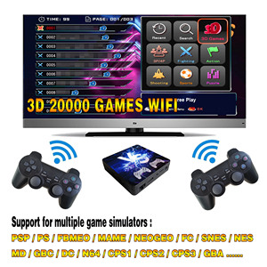 ゲームボックス高解像度4KスーパーコンソールビデオゲームボックスPSPシミュレータ20000 + レトロゲームとTVボックスワイヤレスコントローラ制御