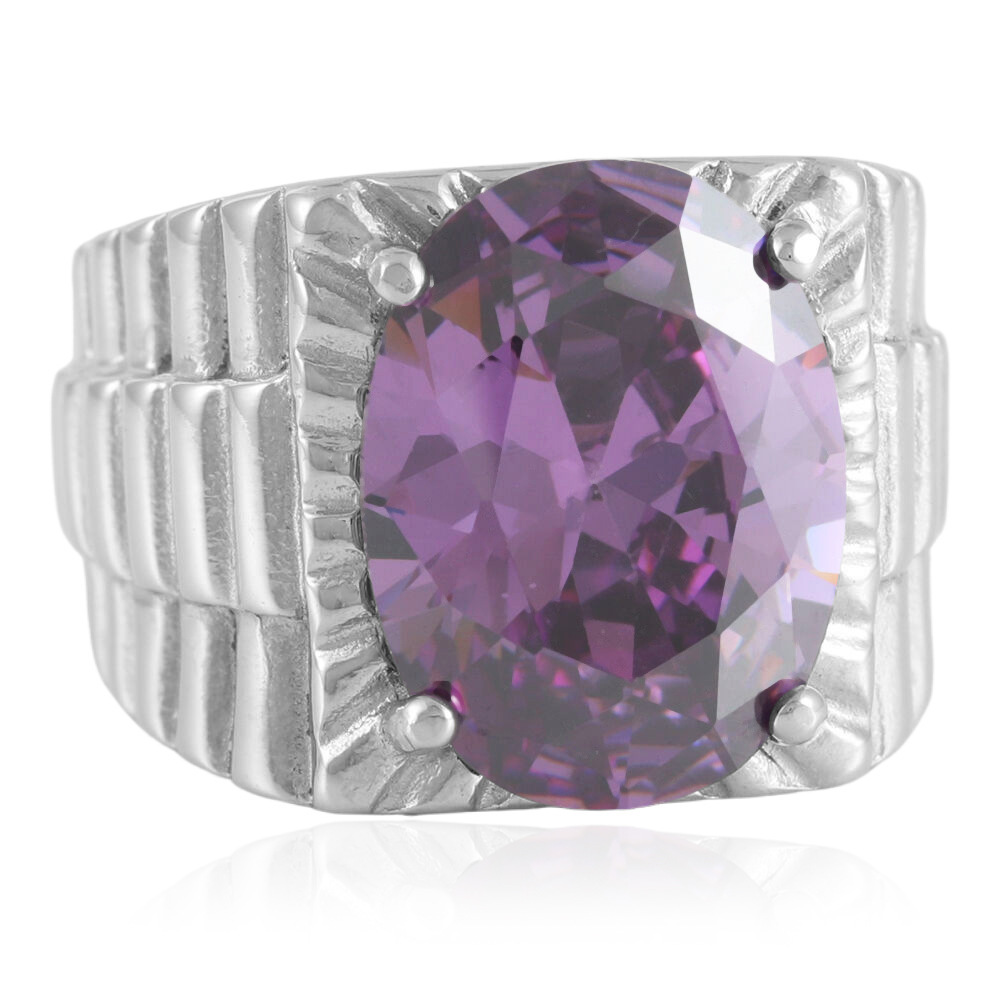 Pierre précieuse violette couleur acier (qualité US)