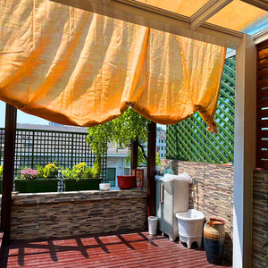 Orange Sonnenschutz netz, verschlüsse ltes und verdicktes Sonnenschutz netz, verwendet für Balkone, Innenhöfe, Parkplätze und Sonnenschutz netze