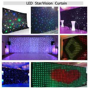 Bühnen hintergrund Dekoration LED Video Hintergrund P10 P18 P12 LED Vision Star Vorhang für Wedding Disco - Product Image 4