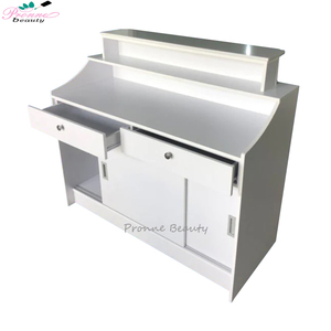 美容院多抽屉储物收银机大理石顶接待台前台柜台 - Product Image 3