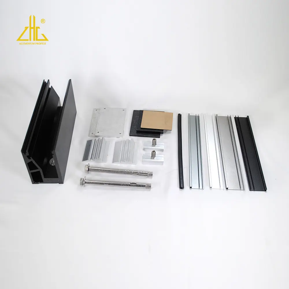 Zhonglian trilho de mão de alumínio, perfis de trilho de alumínio para balustrading de escada acrílico de alta qualidade