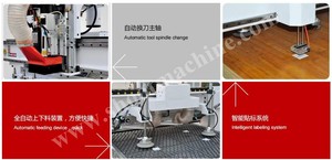 Máquina enrutadora CNC de alta calidad con función de carga y descarga y marcado, SH195310CNC