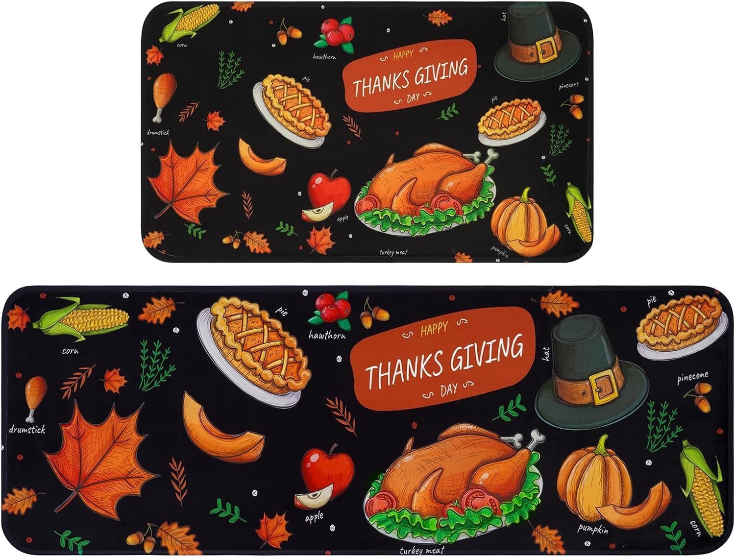 Pumpkin kitchen mat -3