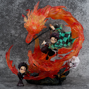 ホットアニメフィギュアおもちゃエミットライトカマドねズコタンジロウキメツのやばモデル人形悪魔殺しアクションフィギュアカマドタンジロウ - Product Image 5