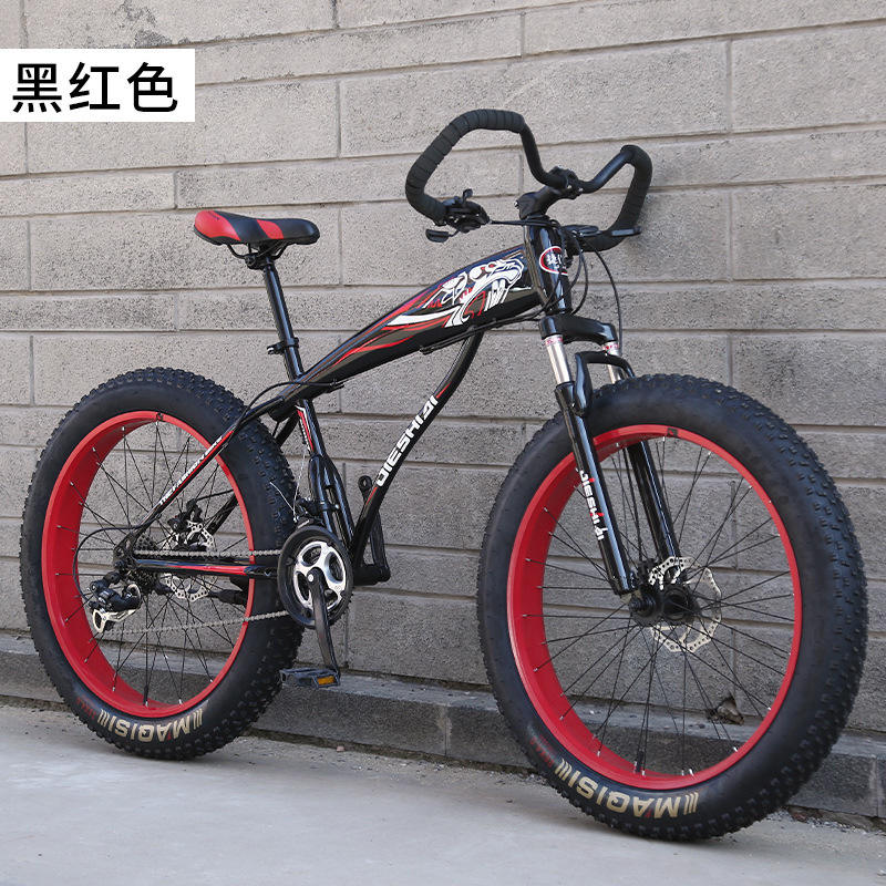 Poignée papillon noire et rouge