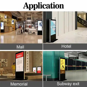 43 50 55 65 אינץ '4k lcd מקורה אנכי עומד מסך מגע דיגיטלי kiosk רצפה עומד פרסום שילוט דיגיטלי