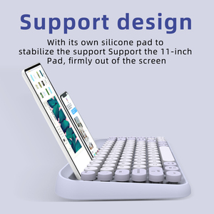 Nuevo diseño Cradle 4 Dispositivos Wireless Mini Mobile Slot Keyboard para iPad Tablet para Windows Android Mac