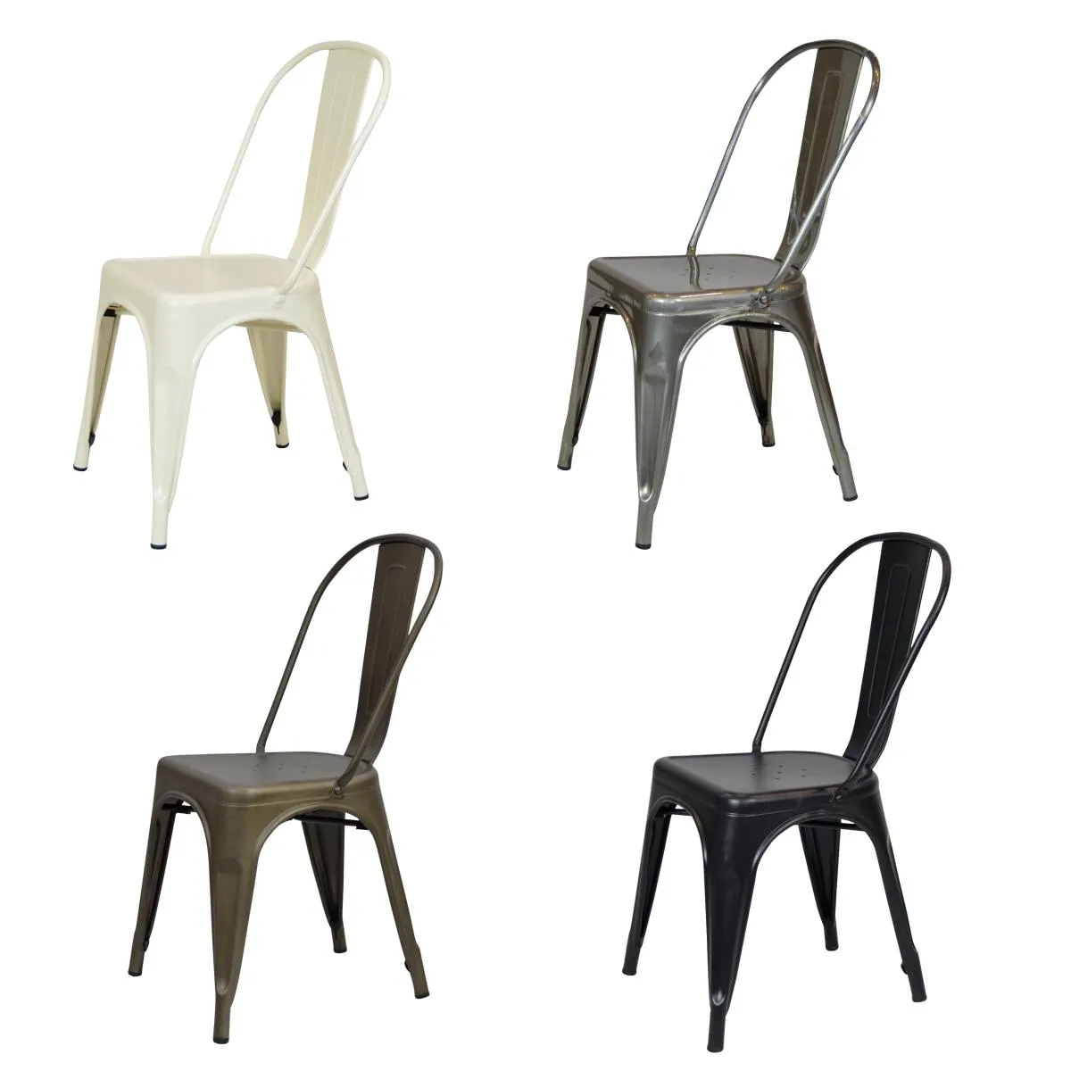 Chaises antiques industrielles et vintage bon marché en gros de chaises en métal de Tolix de fer de restaurant et de bistro à vendre