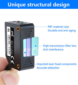Sensor de distancia láser de interruptor óptico difuso cuadrado de interruptor industrial NPN NO de salida - Product Image 5