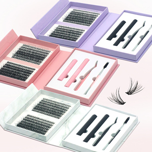 ขายส่งปรับแต่งDiyคลัสเตอร์ขนตาฉลากส่วนตัวC D Curlส่วนPre-CutชุดขนตาDIYคลัสเตอร์ขนตา - Product Image 1