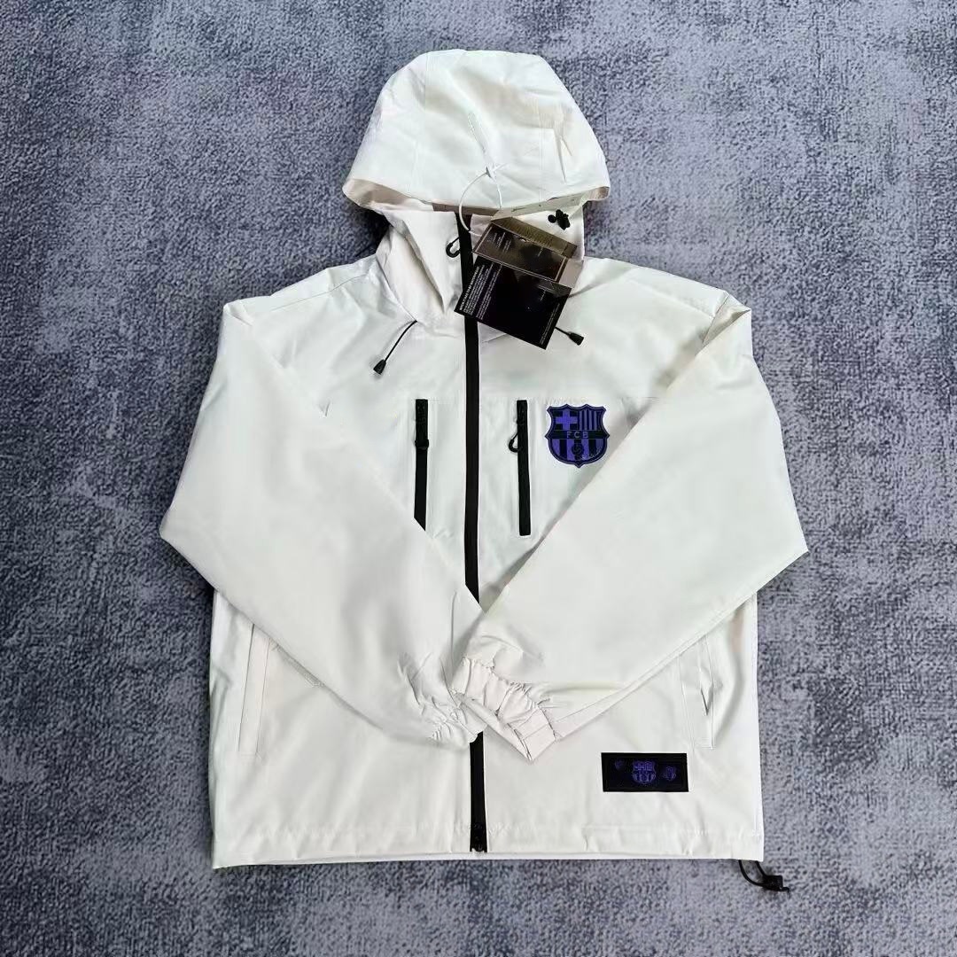FC Barcelona Windbreaker White