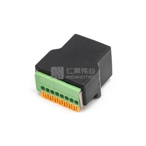 <strong>Rj45</strong> Terminal Block Modules Rj-45 Ethernet Female Socket to Terminal Spring Block Adapter - Product Image 4
