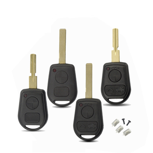 TranSponder araba anahtarı Fob araba anahtarı kabuk kapak kılıf B M W 2/3 düğmeler uzaktan anahtar kabuk ile HU92/HU58 bıçak - Product Image 1