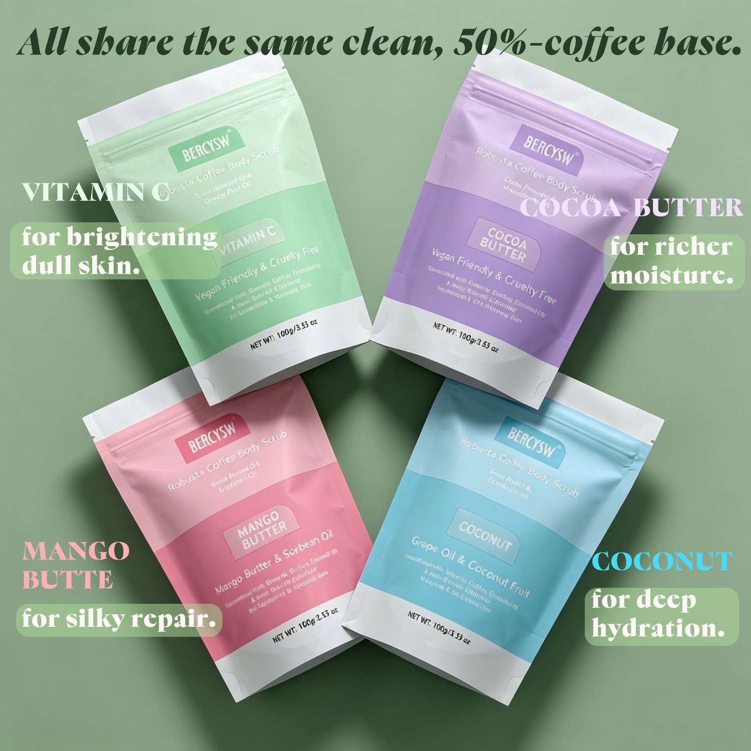 Exfoliante de café de alto contenido
