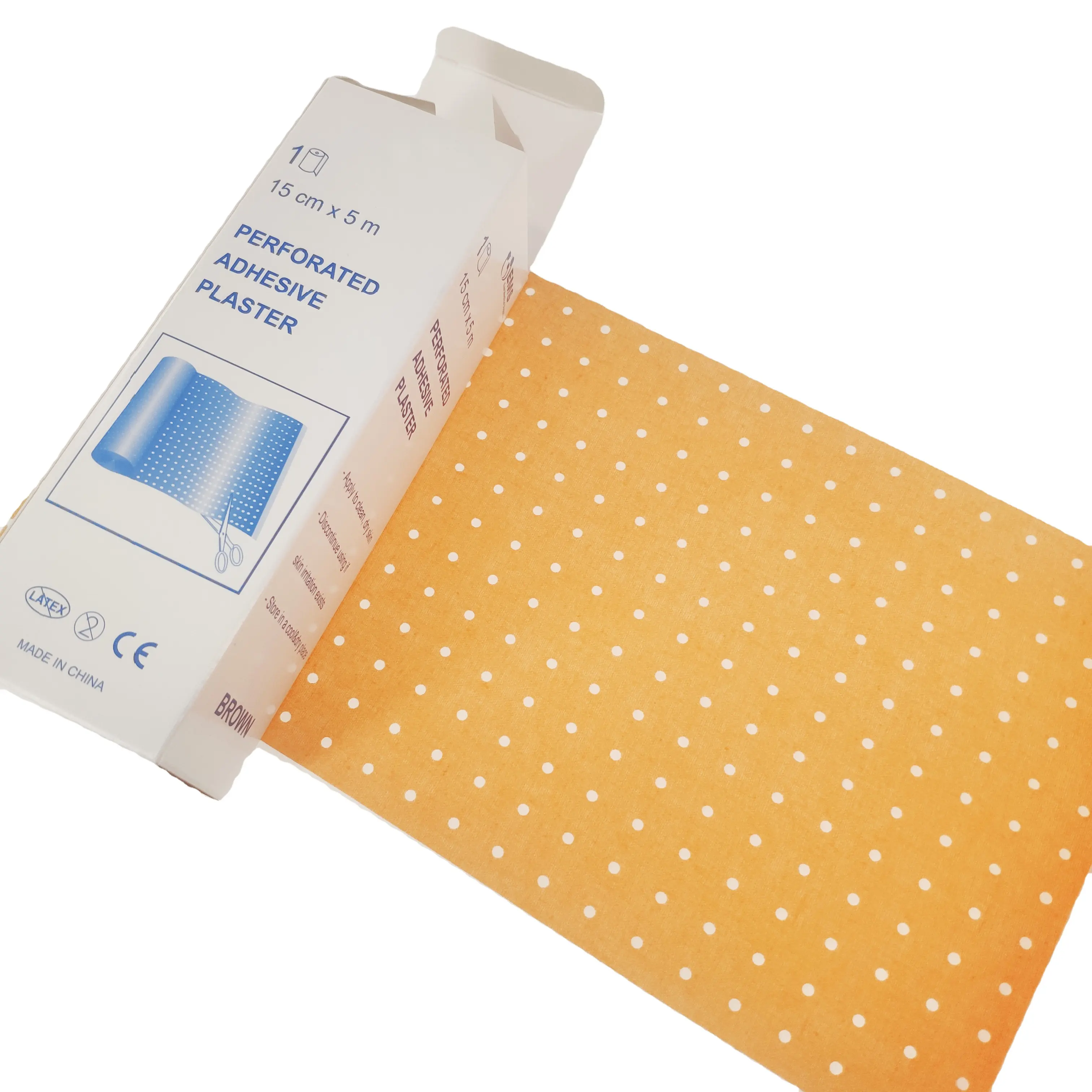 Tıbbi bandaj çinko oksit yapıştırıcı sıva yapıştırıcı delikli tıbbi çinko oksit bant