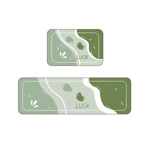 מחצלת אמבט סופג 2 יח '2 יח' בוץ 'מטבח מחצלת בוץ' מטבח מחצלת הדפוסים המודרניים ללא החלקה עמיד למים - Product Image 6