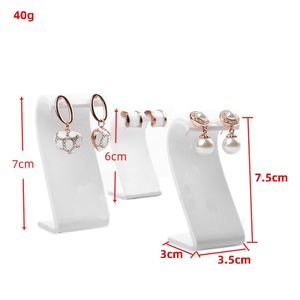 <span class=keywords><strong>Acrylic</strong></span> trang sức hiển thị Bông tai đứng ba mảnh Bộ treo bông tai trang sức đứng eardrop lưu trữ trang sức hiển thị đạo cụ - Product Image 6
