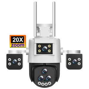 新款10K 20X变焦IPC360圆顶闭路电视安全摄像机5镜头三屏IP户外PTZ 20MP双向音频AI WIFI网络摄像机 - Product Image 3
