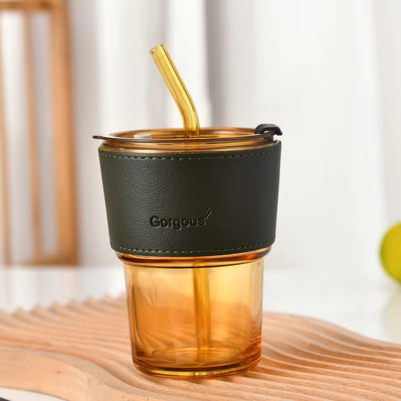 Copa Ámbar + Funda Verde Oscuro
