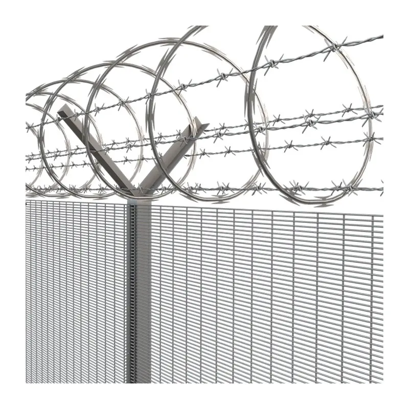 Высококачественный оцинкованный защитный забор из колючей проволоки для фермы, тюремного аэропорта, цены