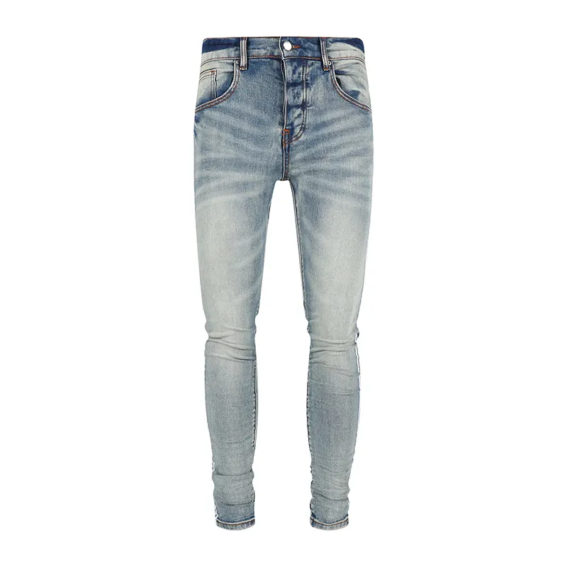 Trous de grattage de chat de mode pour hommes de haute qualité look jeans fins version coréenne de jeans en demin courts élastiques à petits pieds