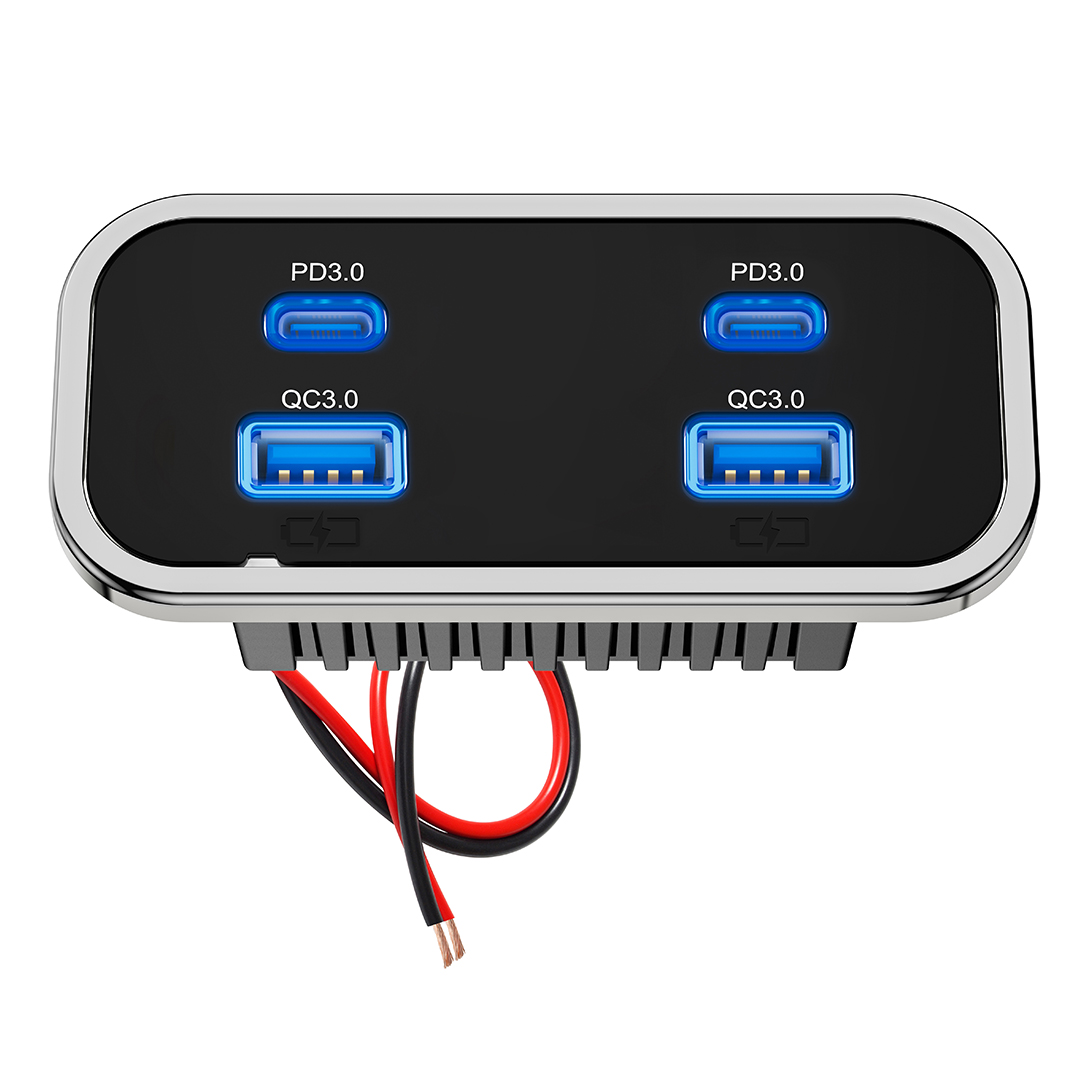 2 USB A y 2 Tipo C SIN INTERRUPTOR