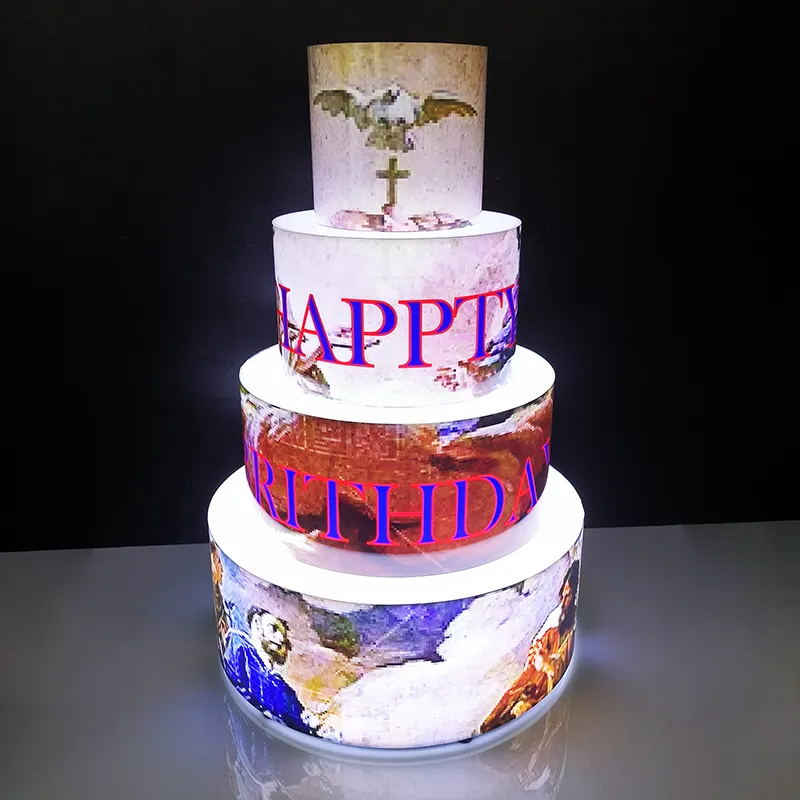 Fabrika bar tedarikçisi özel mutlu doğum günü pastası şekli şişe tutucu için parti kek kulesi şişe sunum gece kulübü için