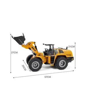 Huina 1583 alaşım sürümü 22 kanallı uzaktan kumanda buldozer 2.4G kablosuz büyük uzaktan kumanda araba mühendisliği araba şarjı - Product Image 5